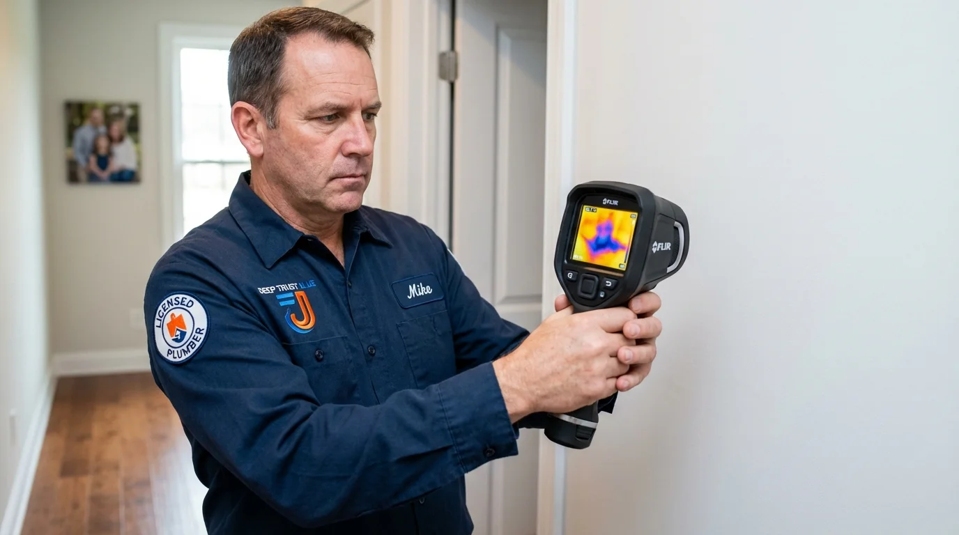 Thermal imaging leak detection by Johns Plumbing LLC in Elmira